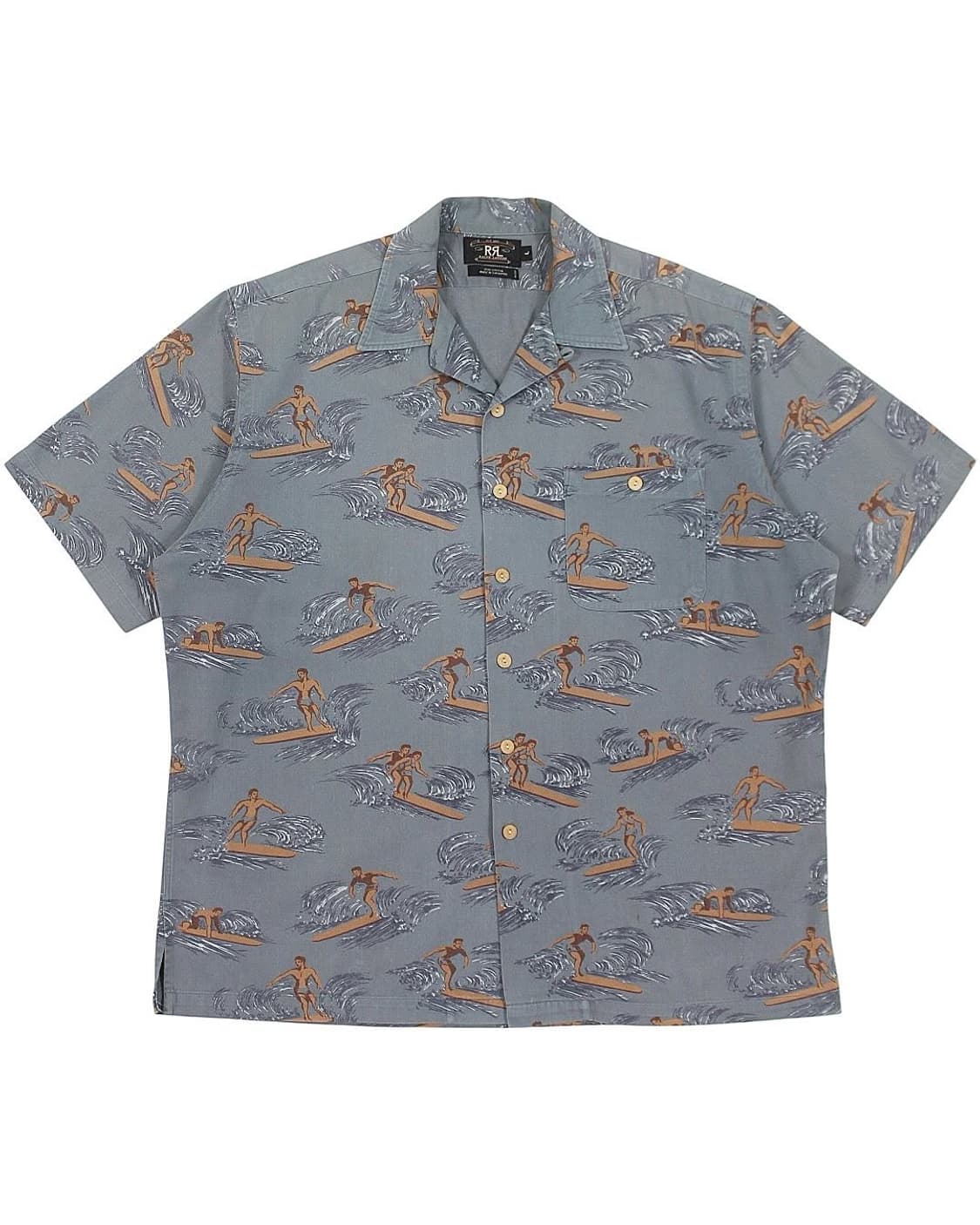 1990s RRL 더블알엘 서핑 하와이안 셔츠 알로하 빈티지 상품이미지1