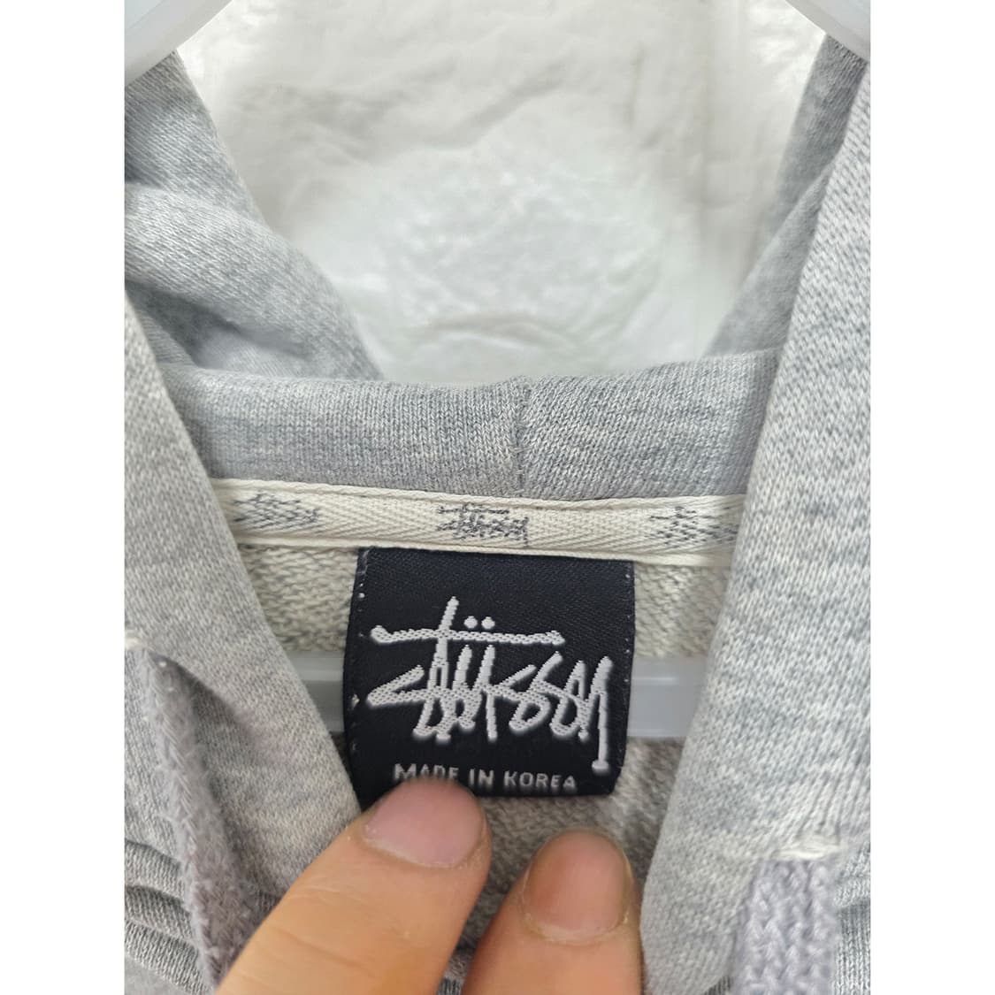 스투시 그레이 후드티 L 상품이미지2