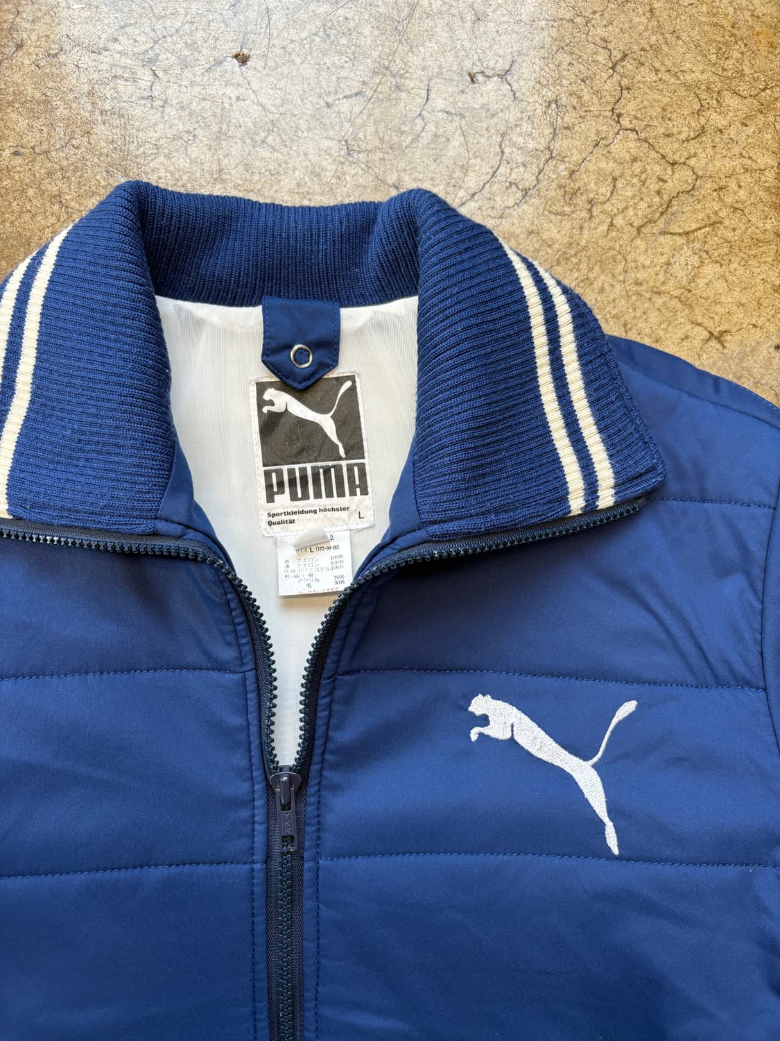 PUMA 빈티지 빅 로고 블루 패딩 상품이미지4