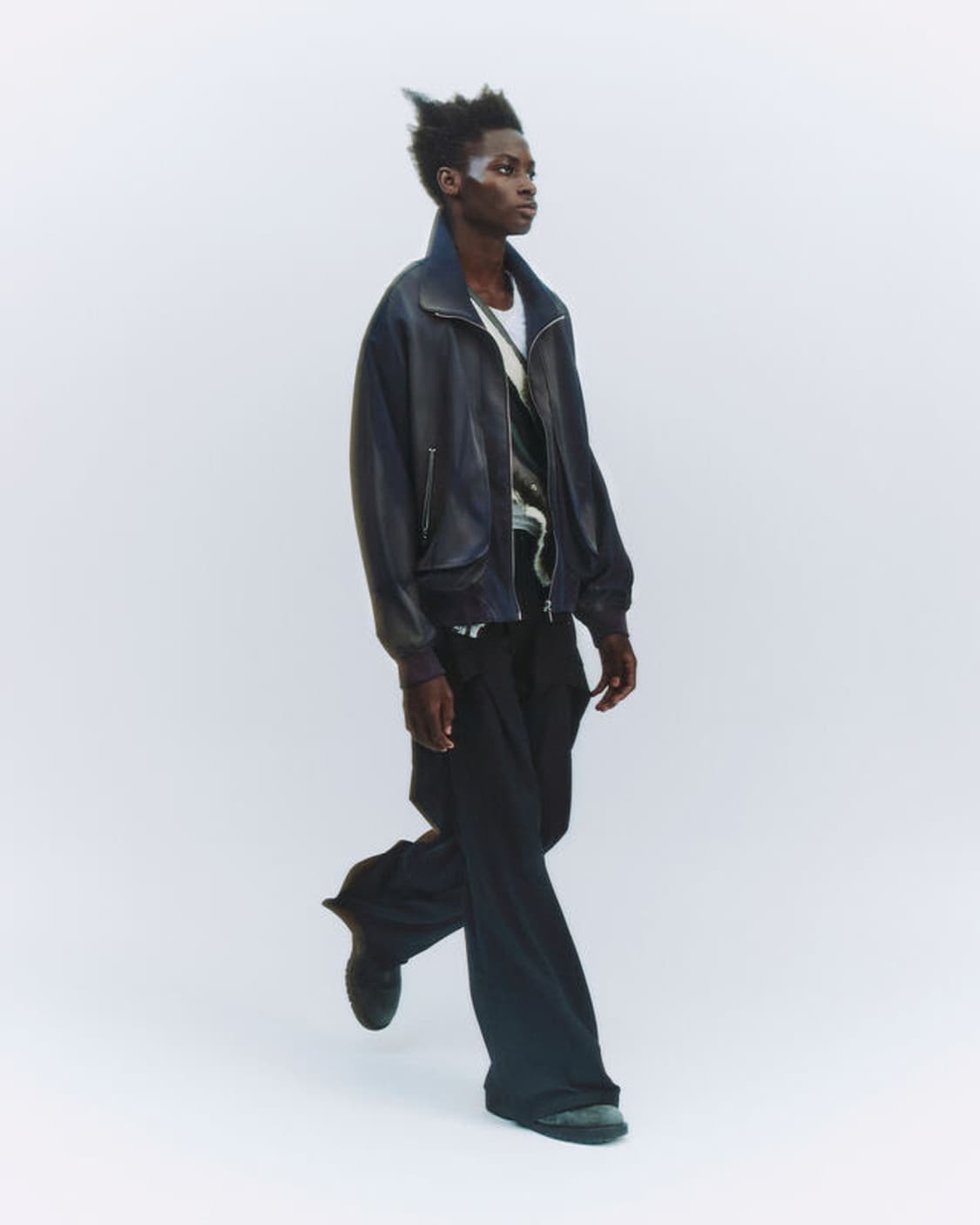 Tailored Wide Trousers in Black 상품이미지1