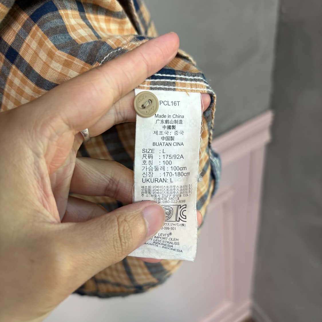 리바이스 체크 포켓 반팔 셔츠 상품이미지3