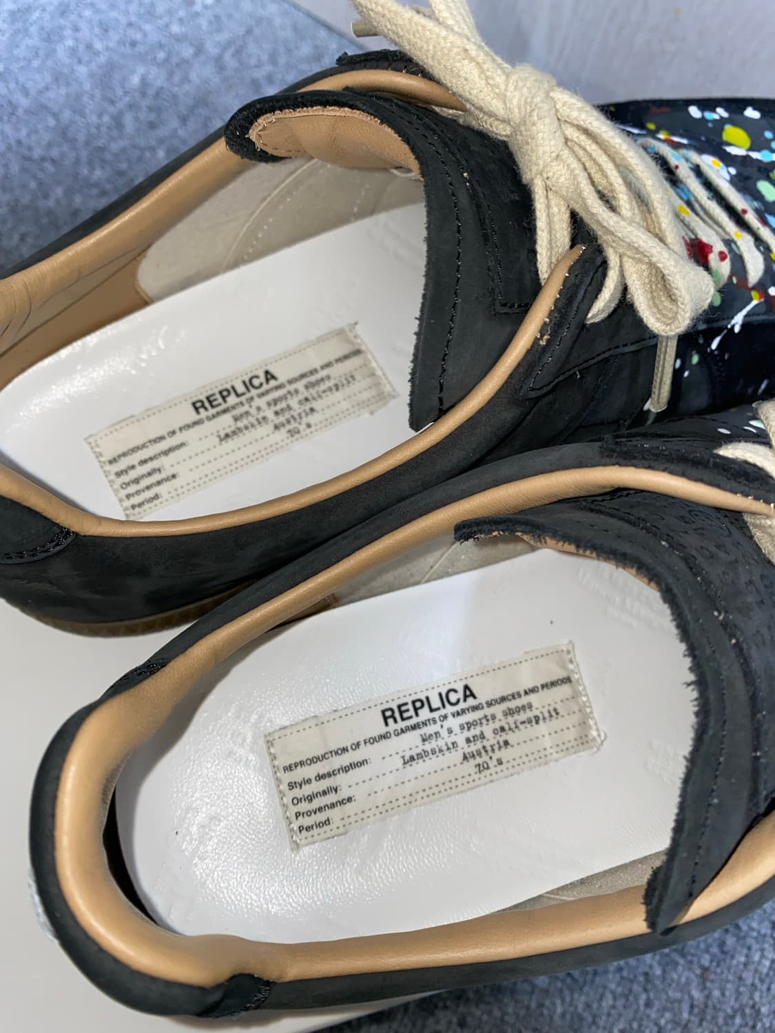 [41.5]메종 마르지엘라 21ss 페인팅 독일군 블랙 상품이미지4