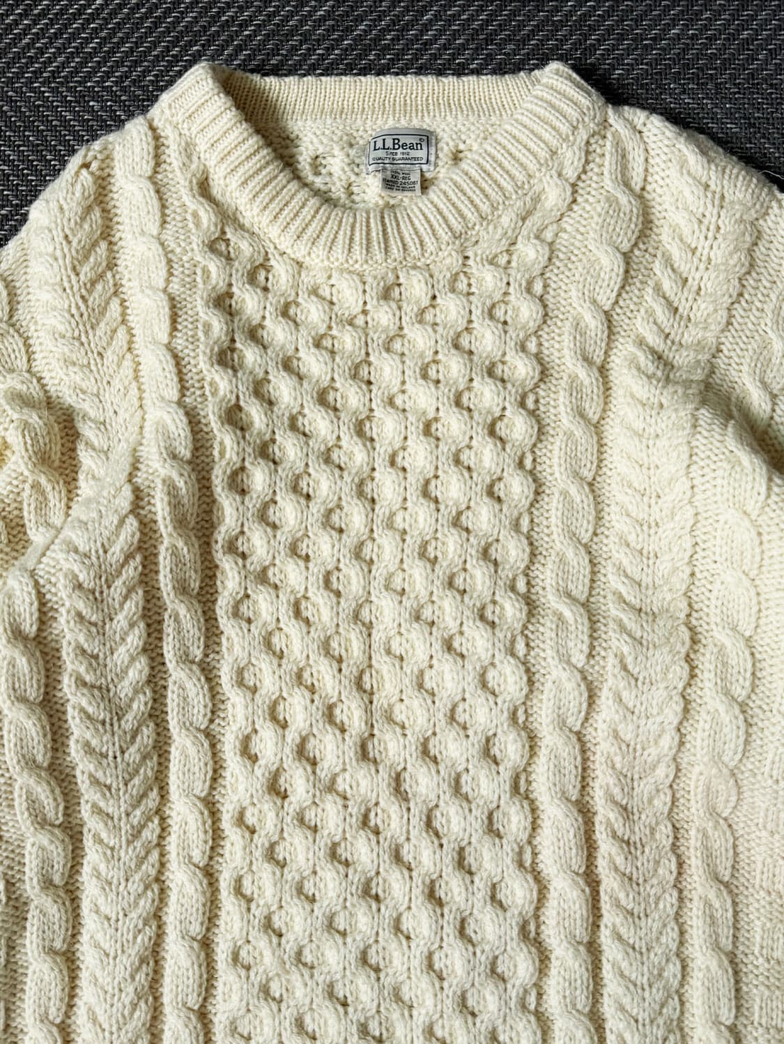 엘엘빈 아일랜드 피셔맨 울 케이블 스웨터 (110) 상품이미지2