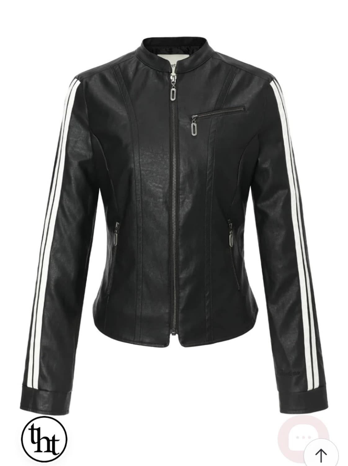 쓰리타임즈 racer leather jacket 상품이미지1