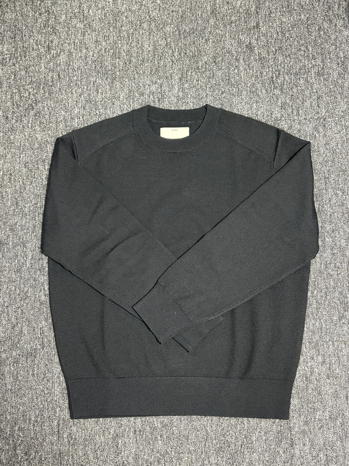 포터리 24fw 하드트위스트 울 크루넥 니트 블랙 4 105 상품이미지2