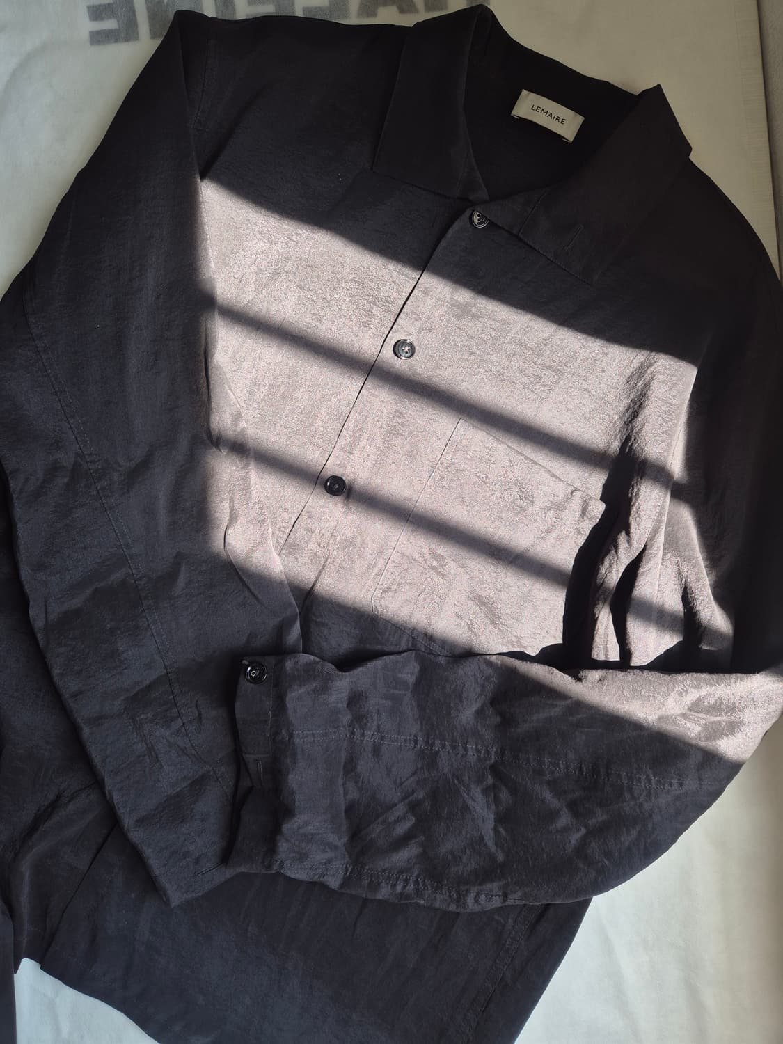 르메르 스탠드 카라 드라이 실크 셔츠 스쿼드 잉크 44 상품이미지1