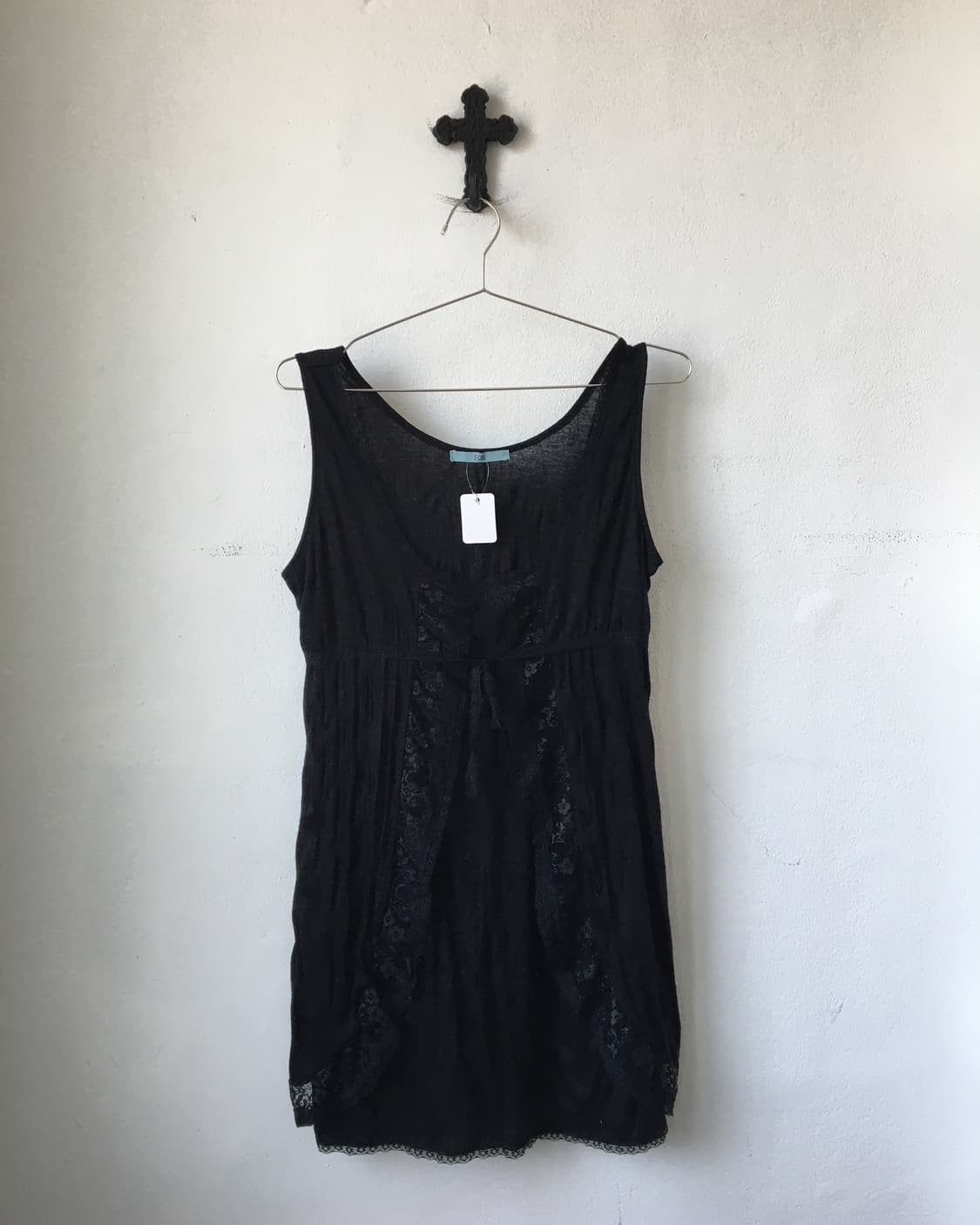 Lace point tied layered sleeveless 상품이미지1