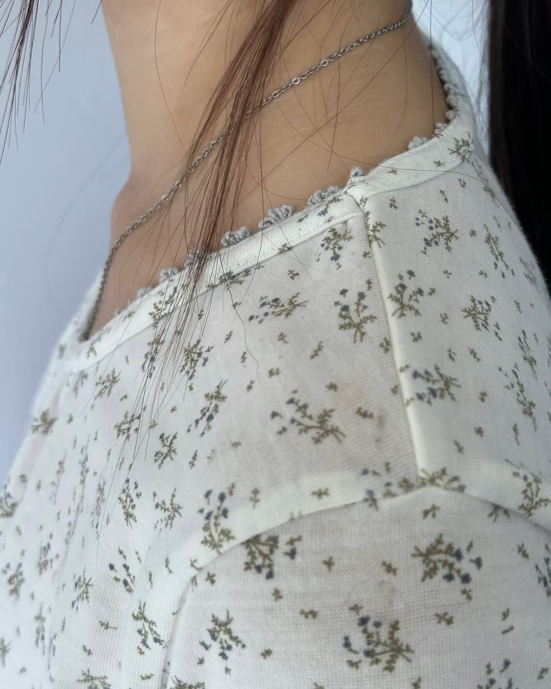 꽃무늬 셔링 티셔츠  상품이미지4