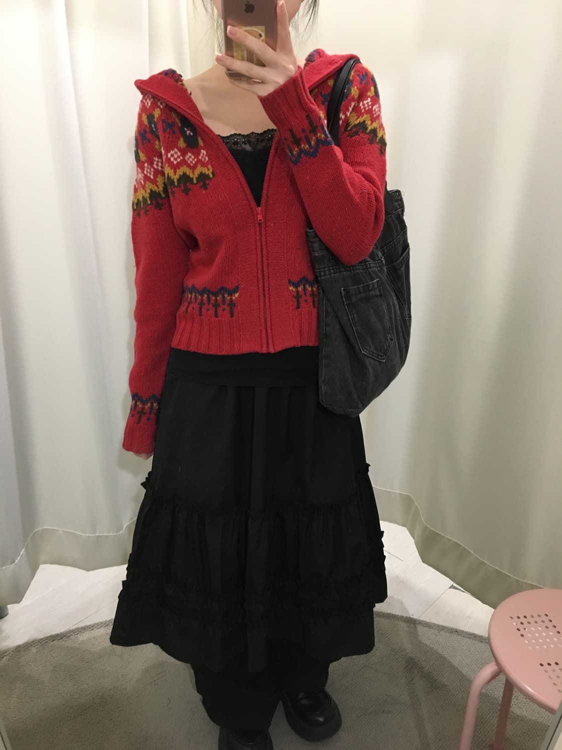 미쉘클랑 노르딕 니트 후드집업 상품이미지2