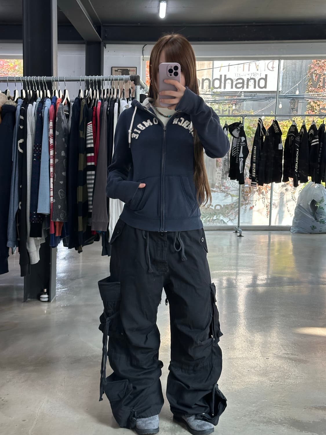 아베크롬비 후드집업 네이비 상품이미지2