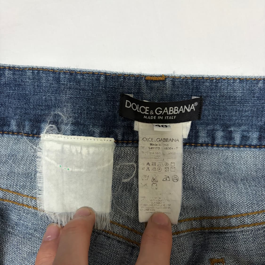 돌체앤가바나 14라인 전면 플레이트 디스트로이드 데님 상품이미지5