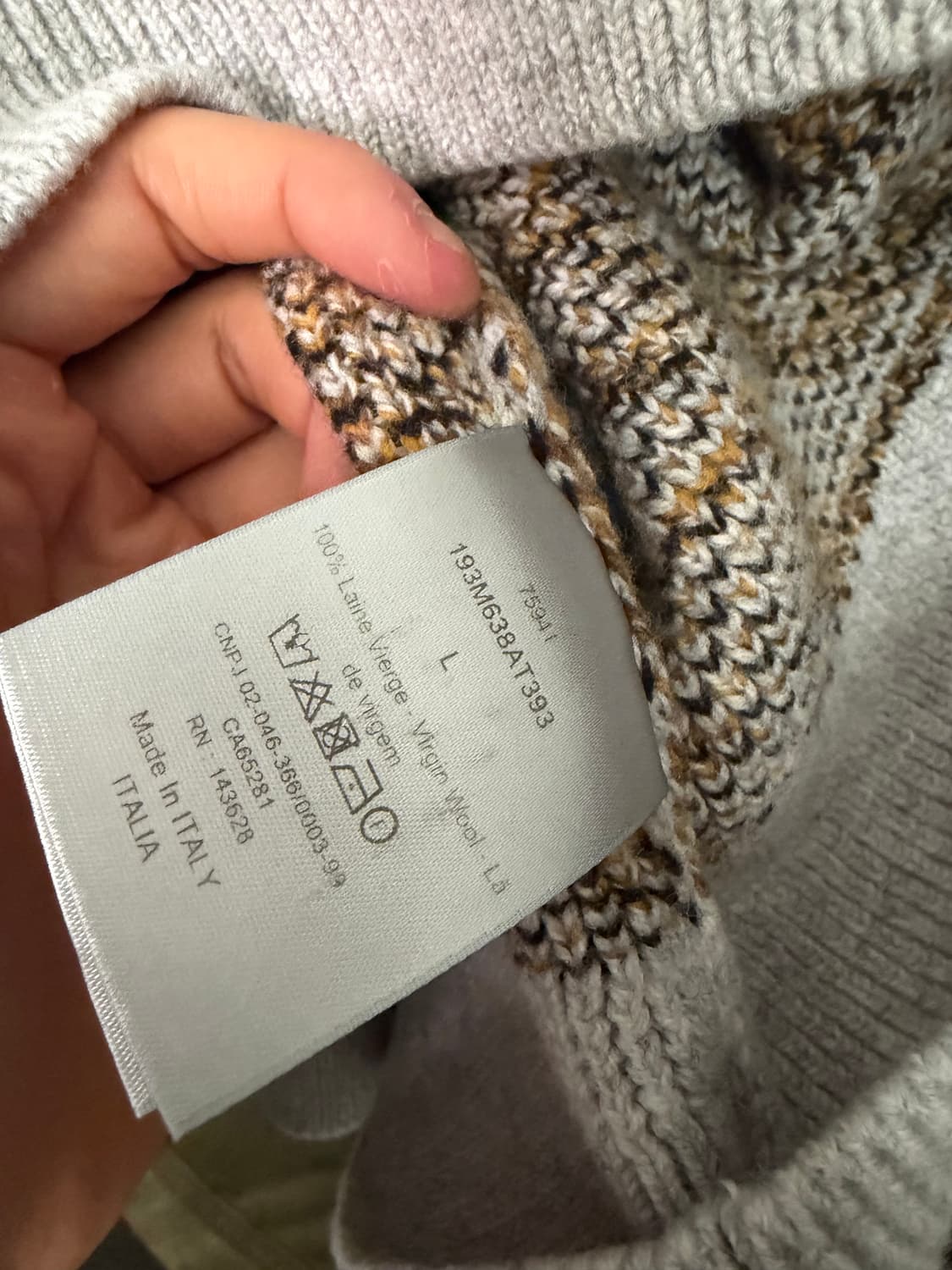 디올 오블리크 자카드 니트 L사이즈 정품 상품이미지5