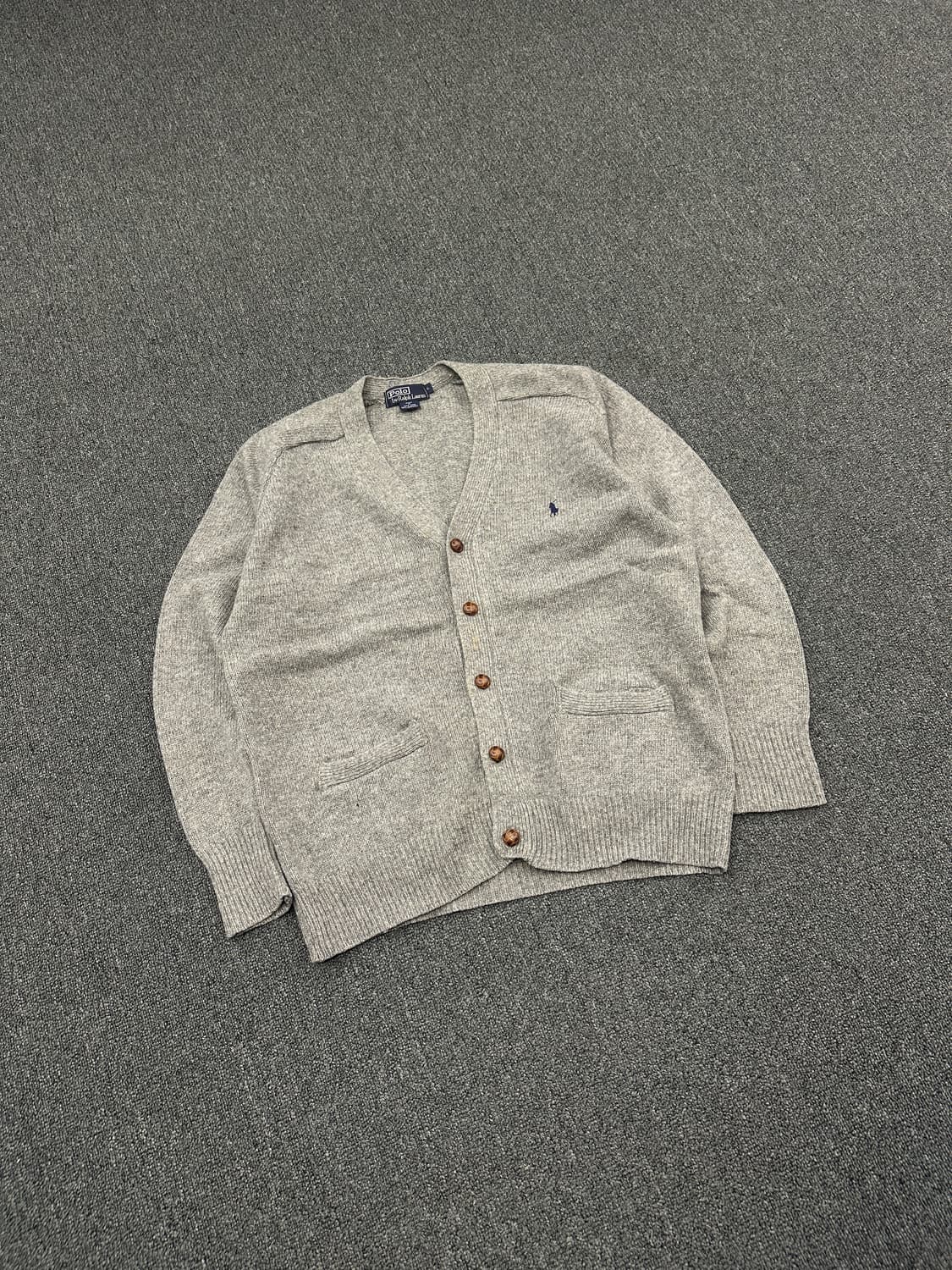 L) 폴로 랄프로렌 그레이 울 버튼 가디건  상품이미지1