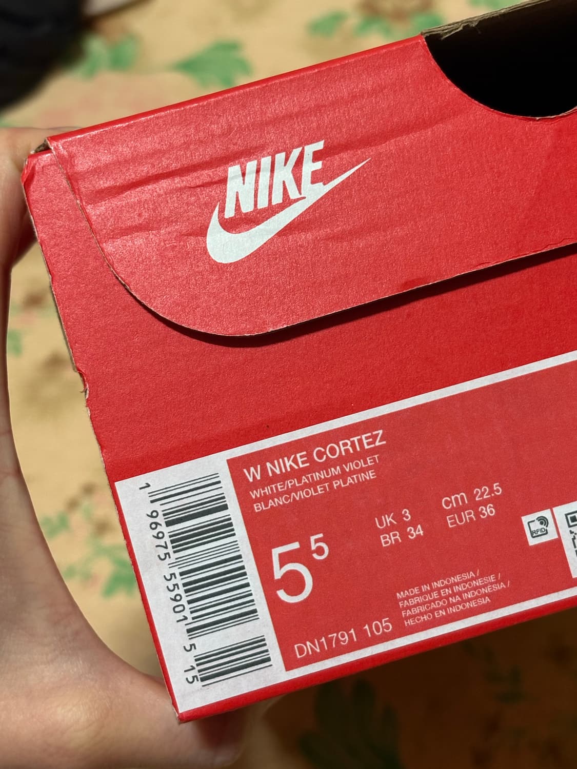 나이키 코르테즈 화이트 플래티넘 바이올렛 상품이미지5