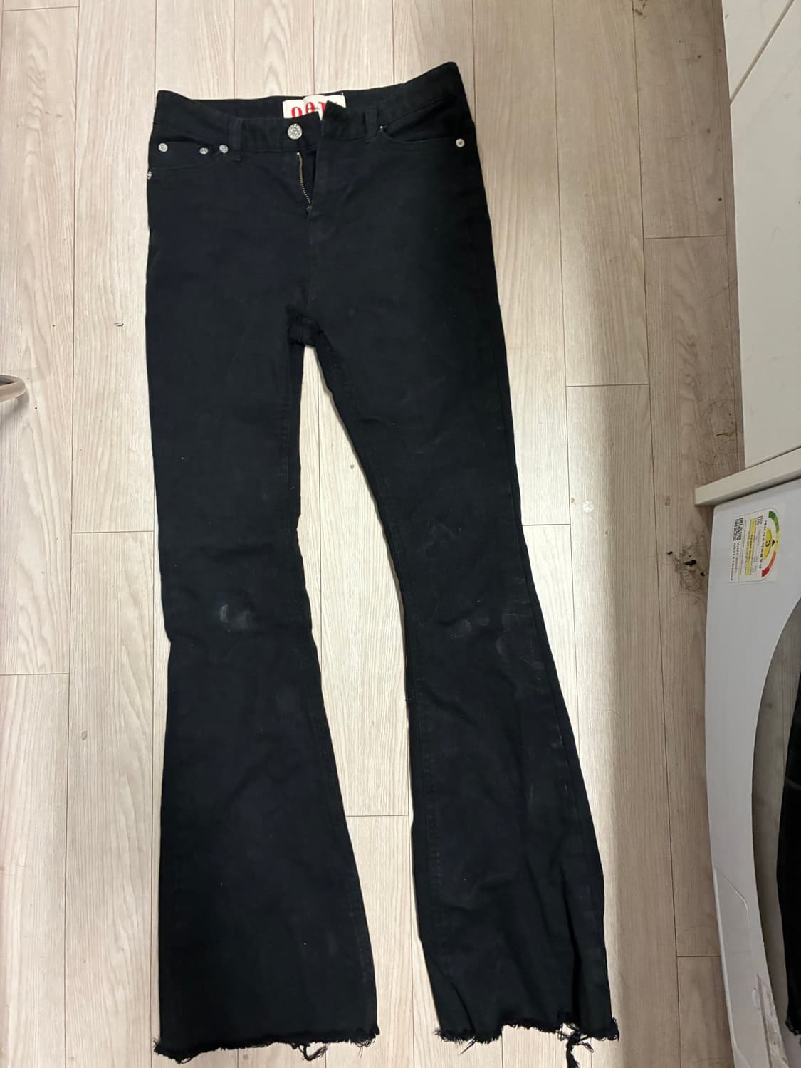 Black damage slim pants 상품이미지1