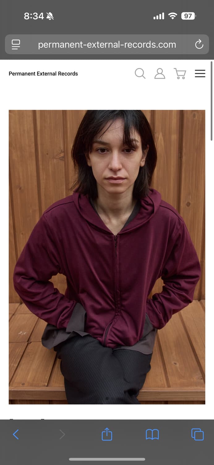 머듈 라운지 후드집업 버건디 상품이미지1