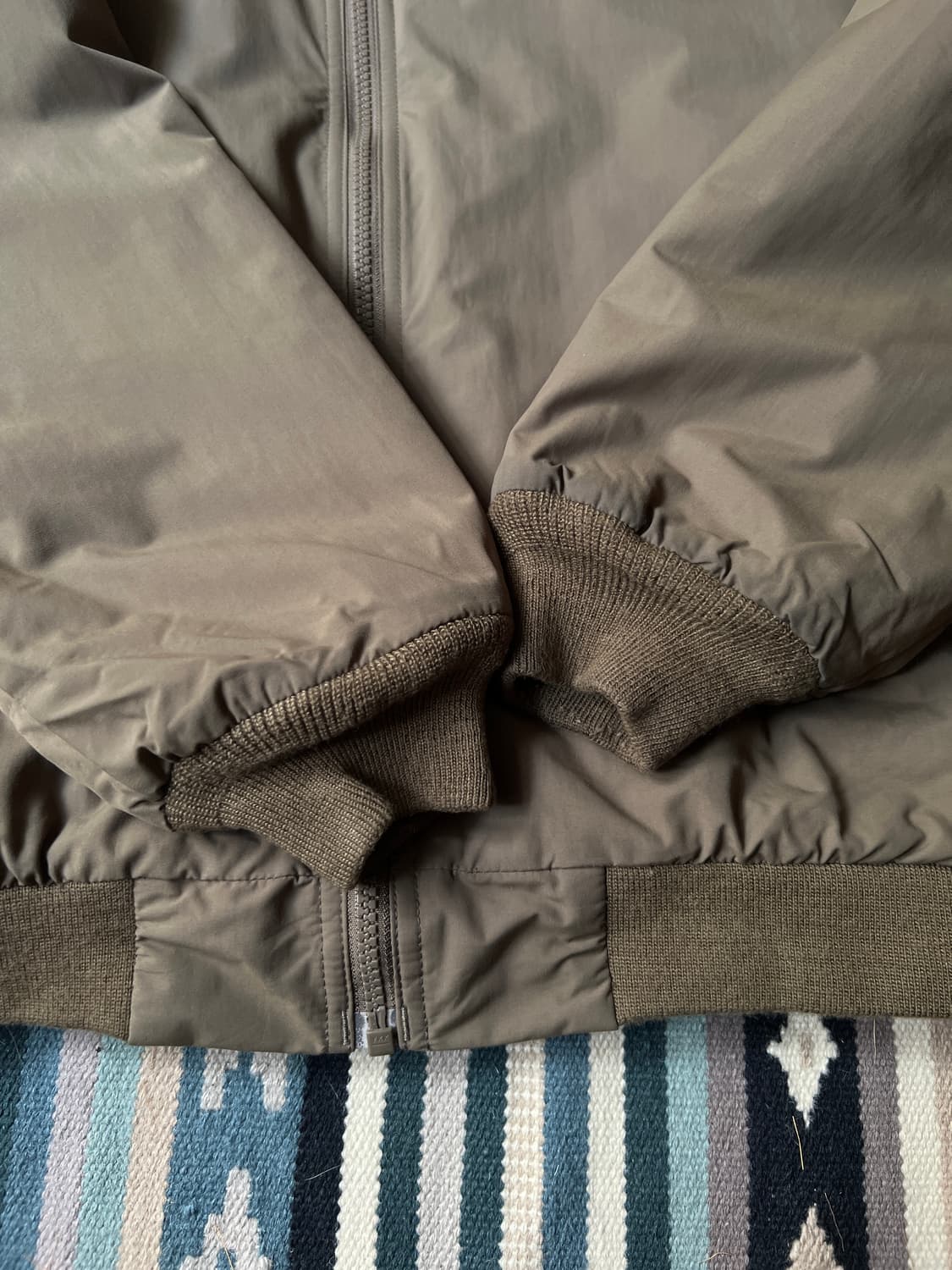 [L]엘엘빈 USA 카키 플리스 웜업 자켓 상품이미지5