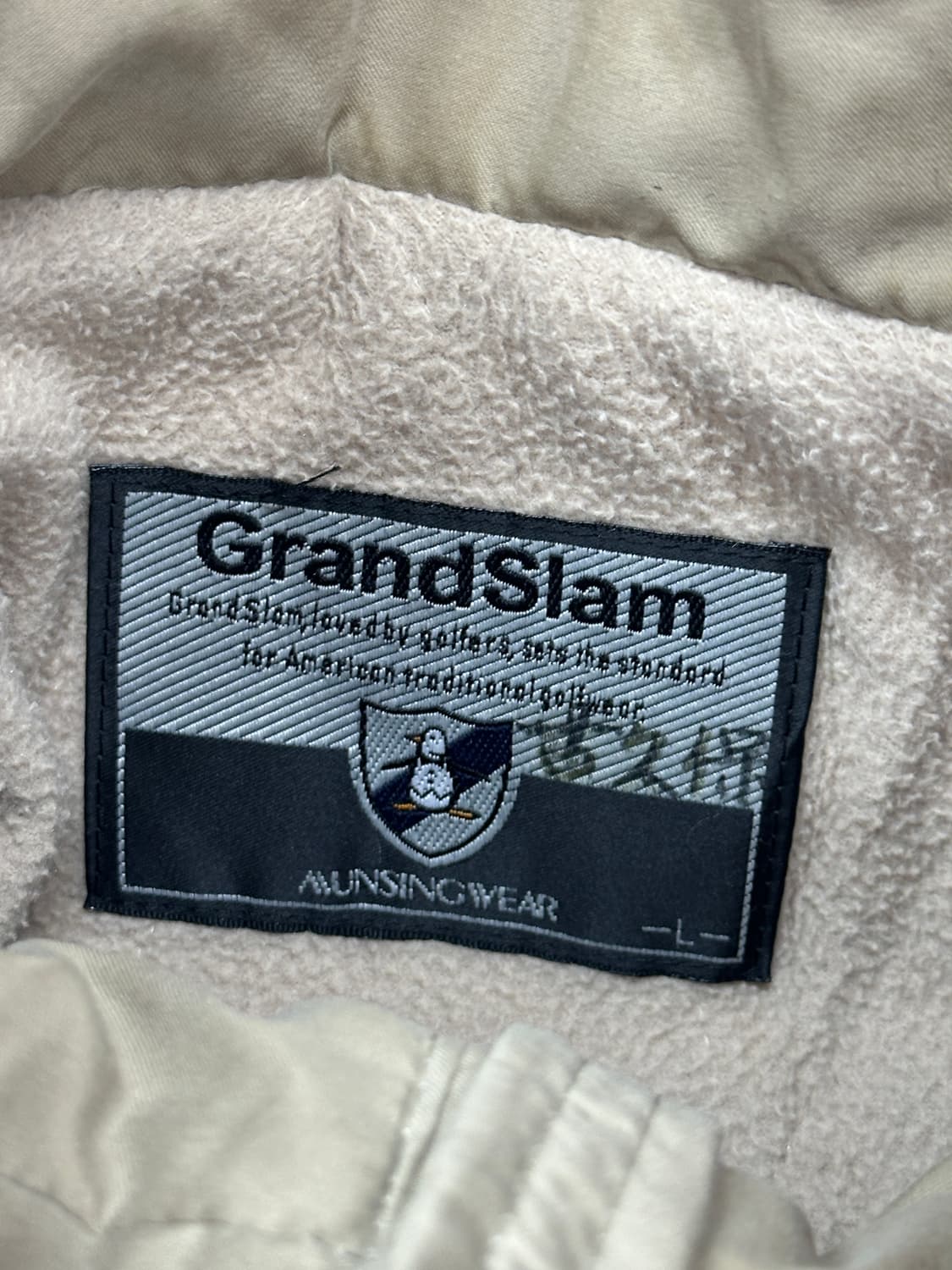 Grand slam 베이지 봄버 자켓 시티보이 아메카지 베이직 바람막이 상품이미지5