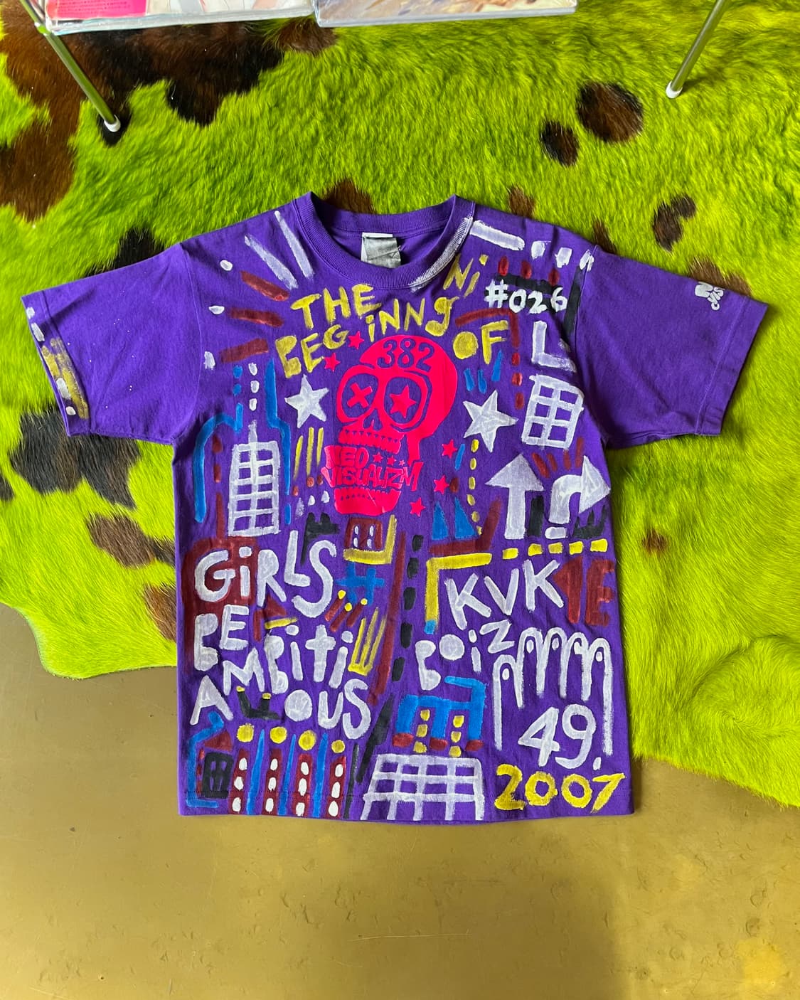 Jpn Vintage Hand Graffiti Paint T-Shirt 상품이미지4