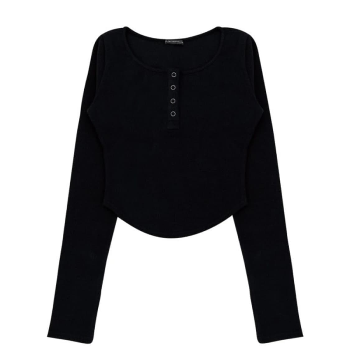 플리즈노팔로우 Jenny Snap Long Sleeve Top blac 상품이미지1