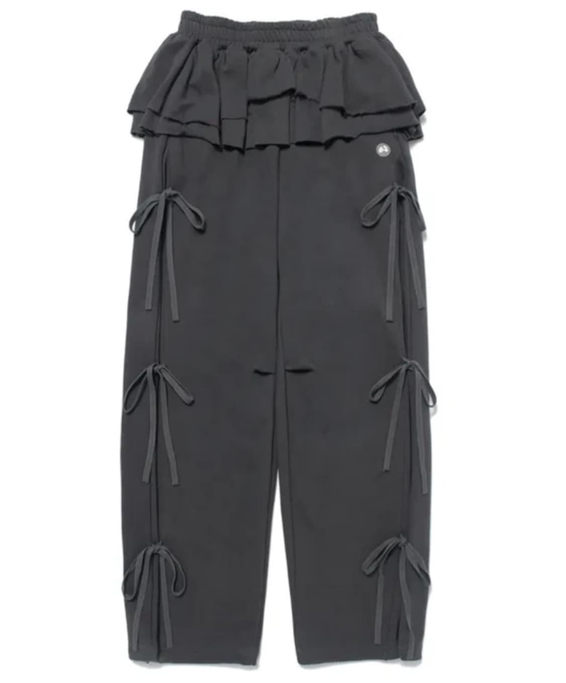 허그유어스킨 프릴 스커트 조거 팬츠 차콜 상품이미지1