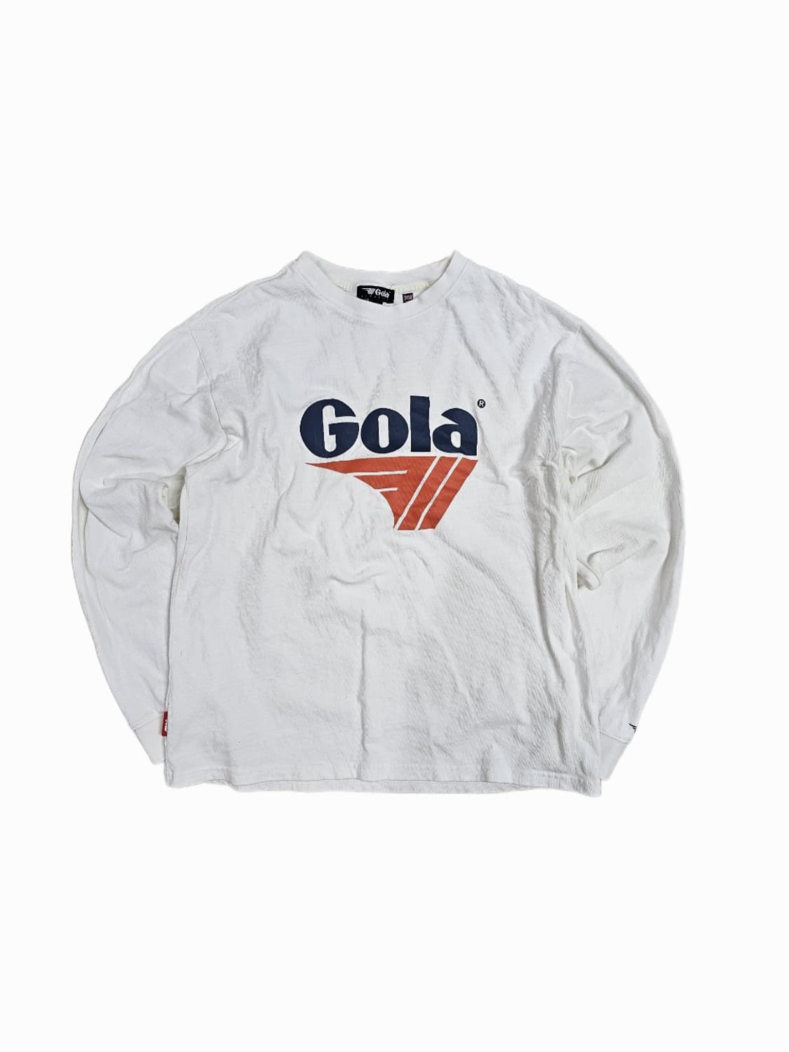 [L] Gola 골라 레트로 빅로고 화이트 긴팔 티셔츠 상품이미지1