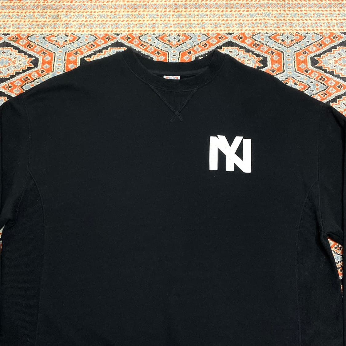 이벳필드 뉴욕 자수 블랙 맨투맨 티셔츠 남성XL 상품이미지2