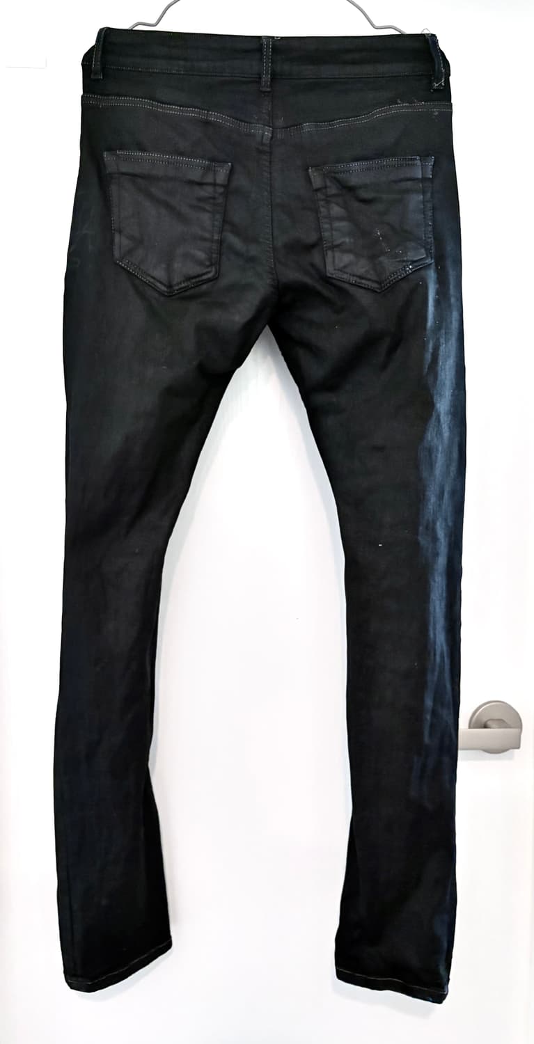 RICK OWENS DRKSHDW 릭오웬스 디트로이트 블랙 왁스 코팅 진 상품이미지3