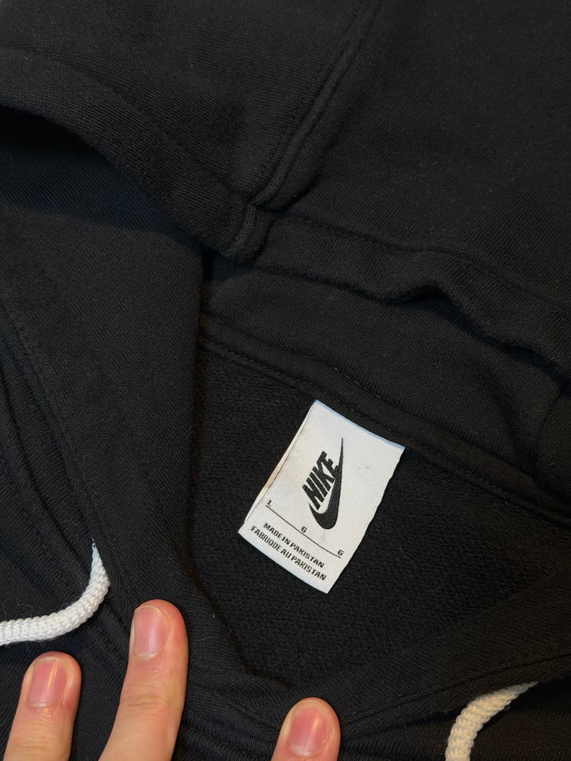 나이키 NRG 솔로 스우시 플리스 후드 블랙 화이트 상품이미지3