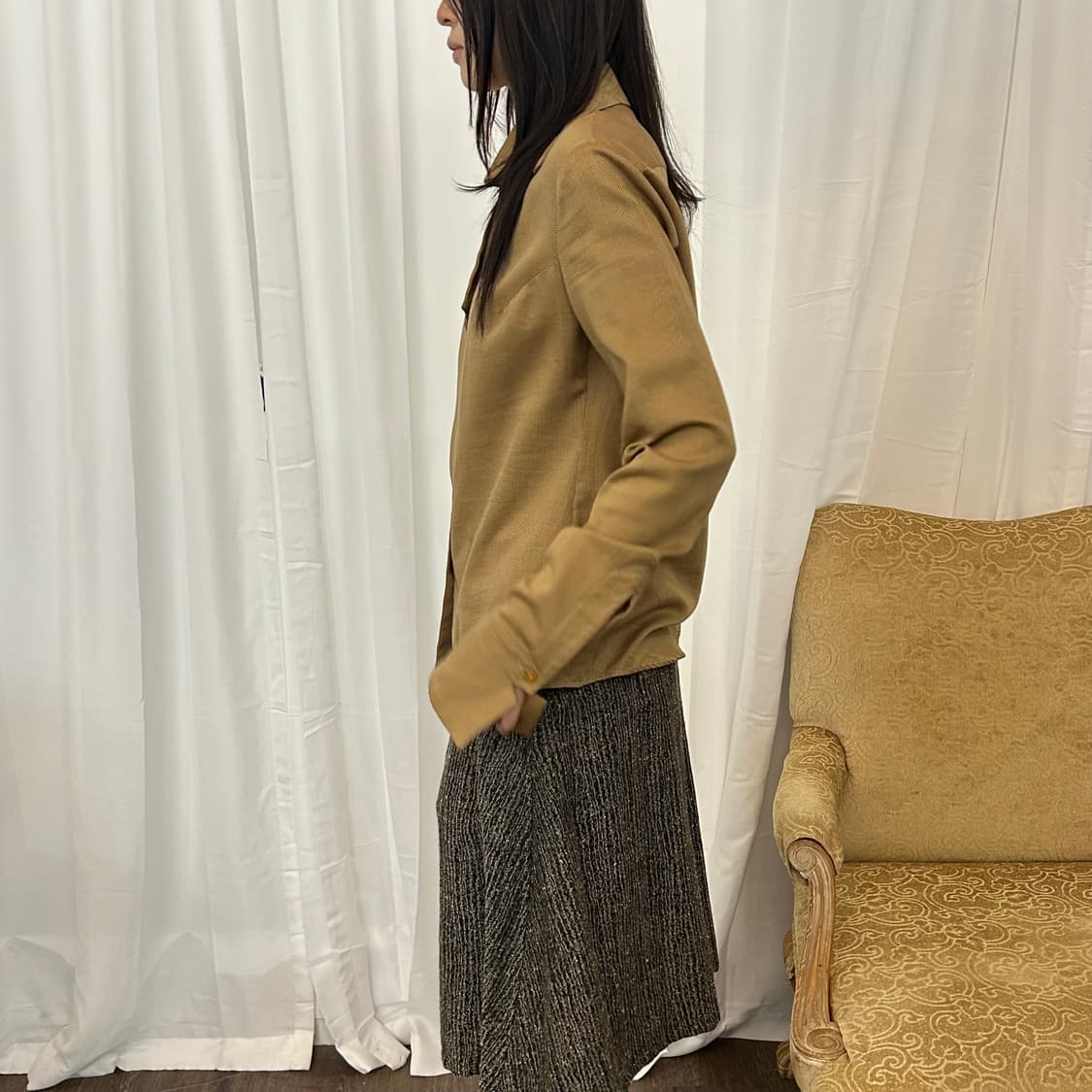 비비안 웨스트우드 골드 라벨 오픈카라 셔츠 상품이미지2