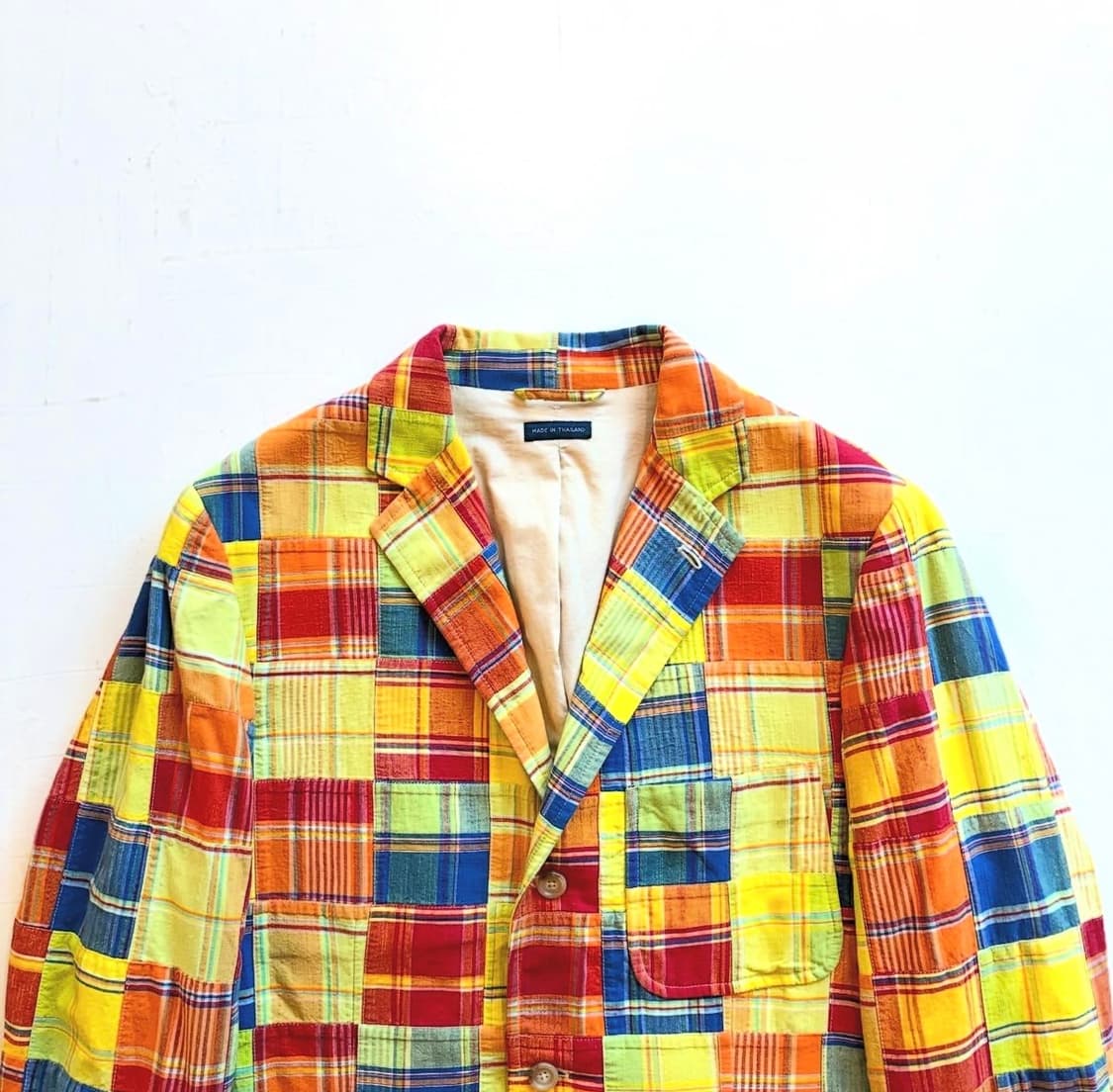 90s 폴로 랄프로렌 패치워크 마드라스 블레이저 상품이미지1