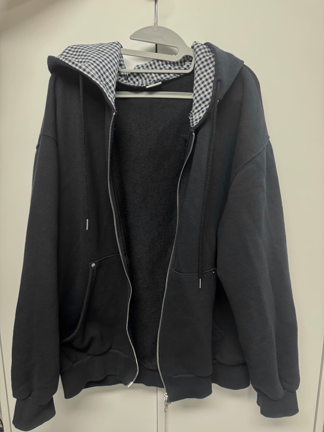 체크포인트 후드집업 Navy 상품이미지1