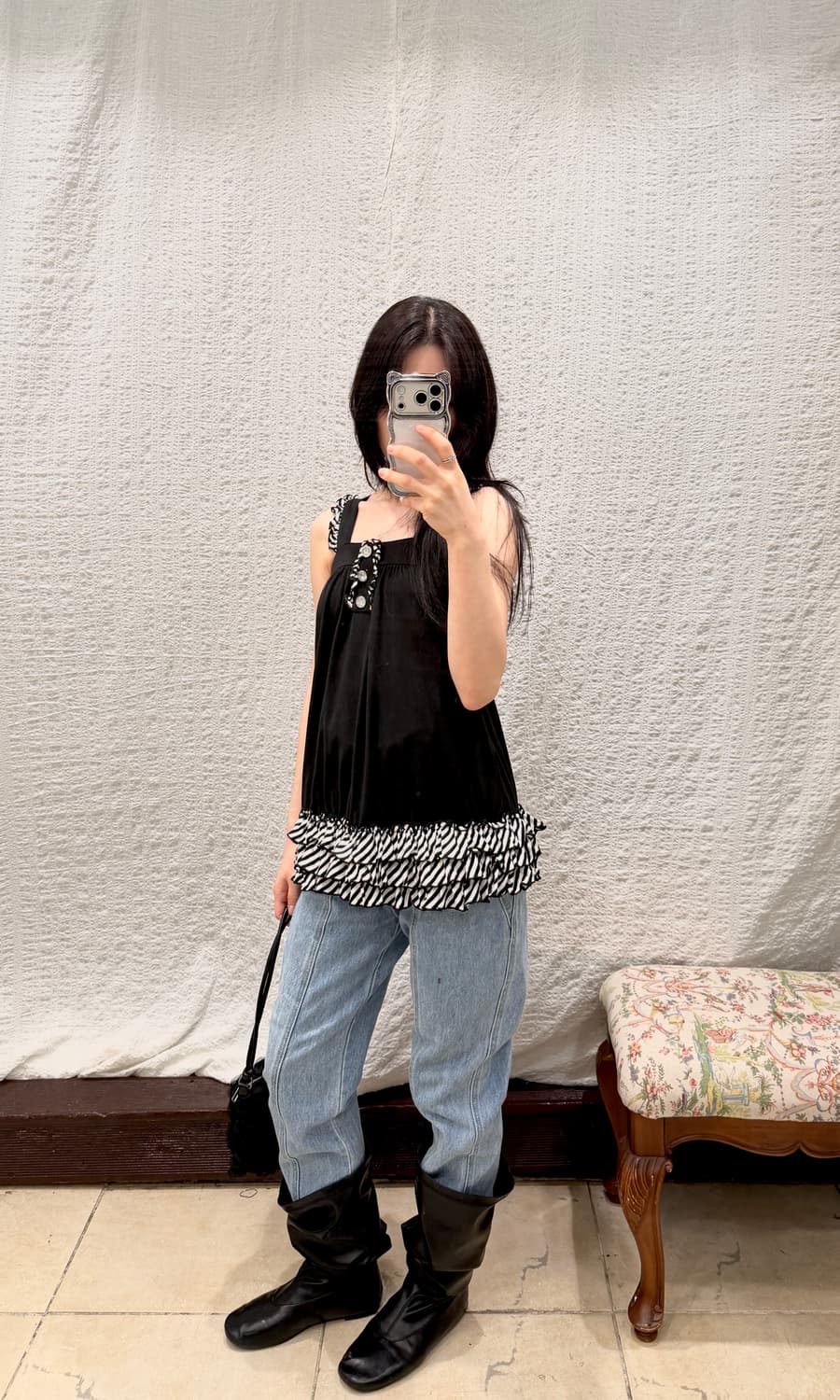 Zip-up waist denim 상품이미지4