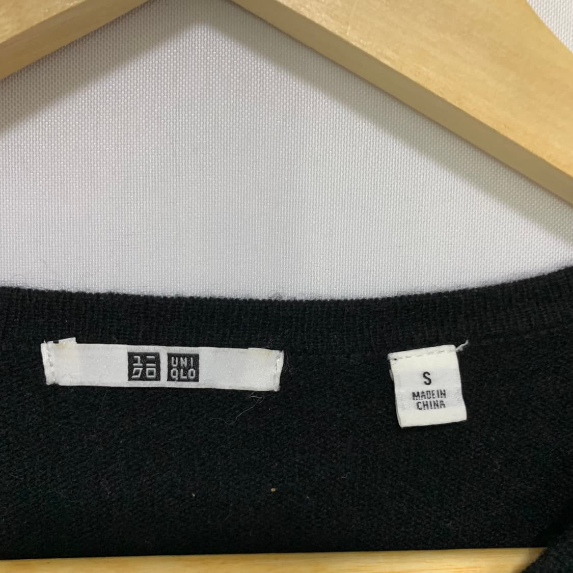 유니클로 블랙 가디건 S 여성 빈티지 캐시미어 100% 니트 상품이미지6