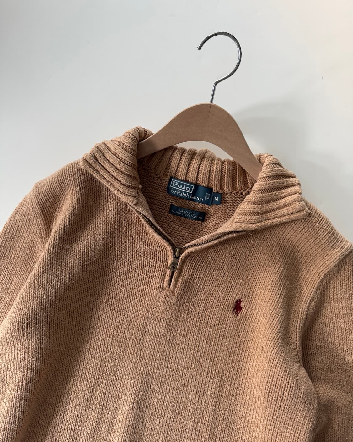 Polo 폴로 랄프로렌 베이지 컬러 하프집업 니트 상품이미지5