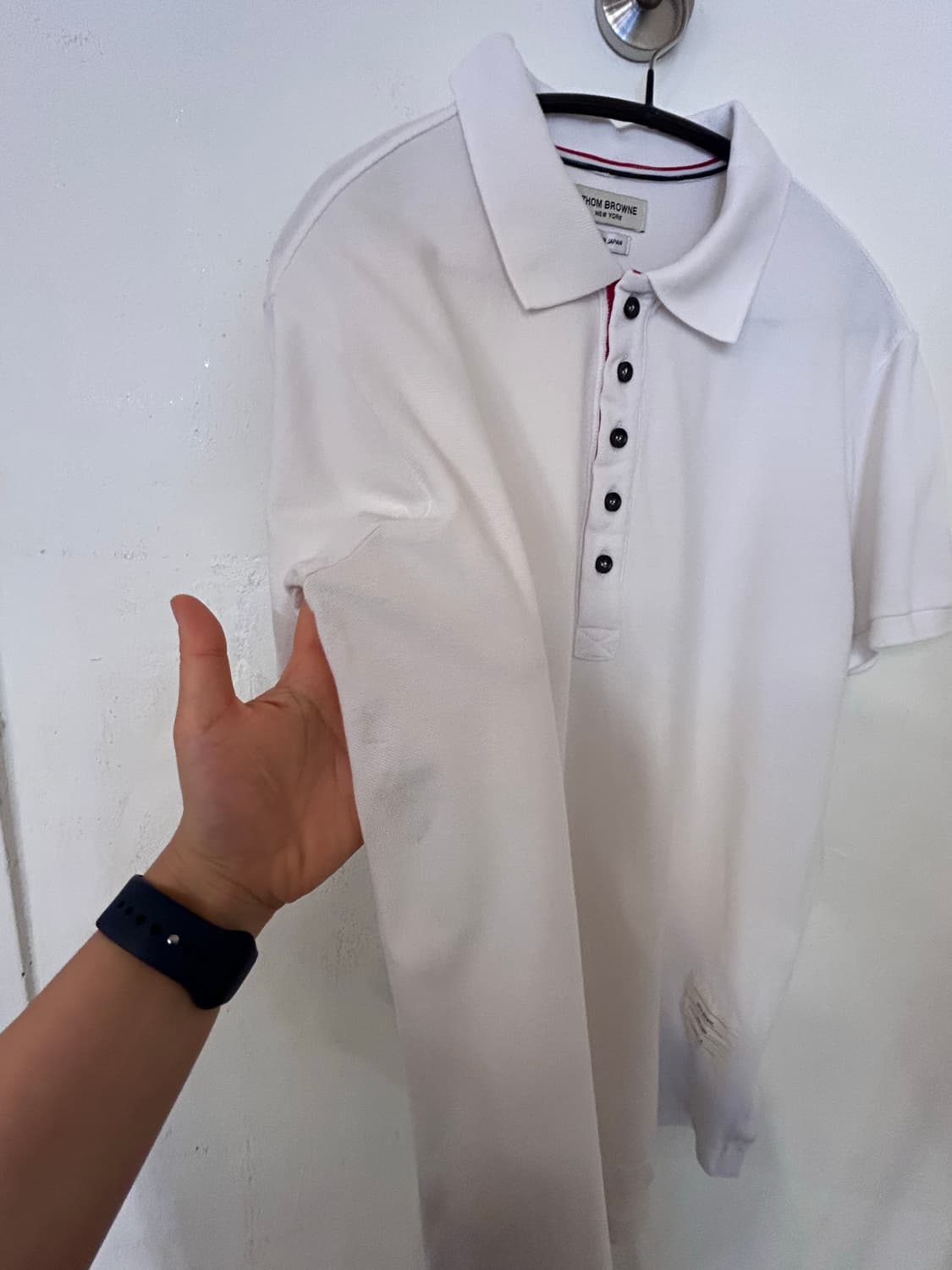 톰브라운 화이트 반팔 카라티 사이즈 4 상품이미지6