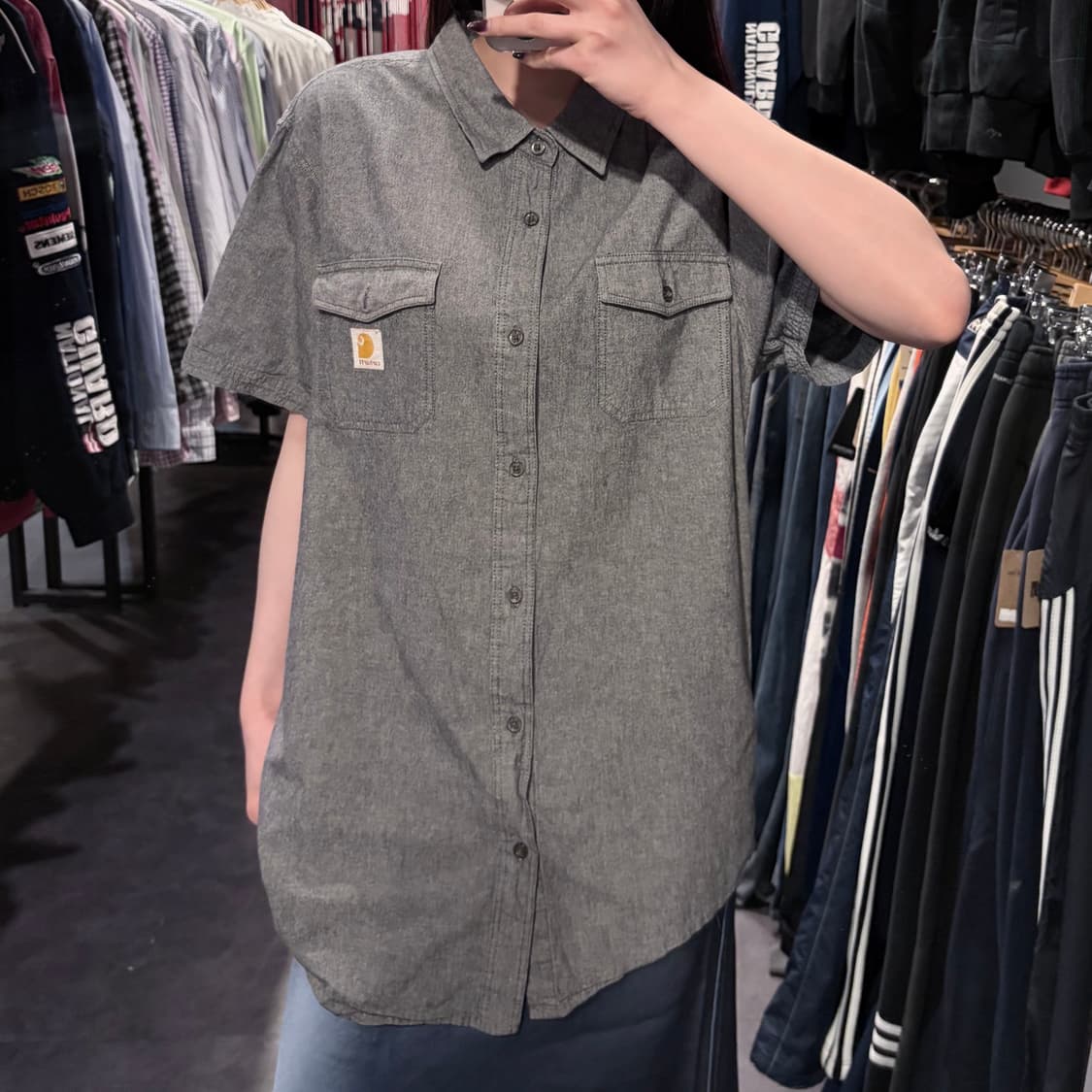 [IM] Carhartt 칼하트 반팔 셔츠 그레이 상품이미지2