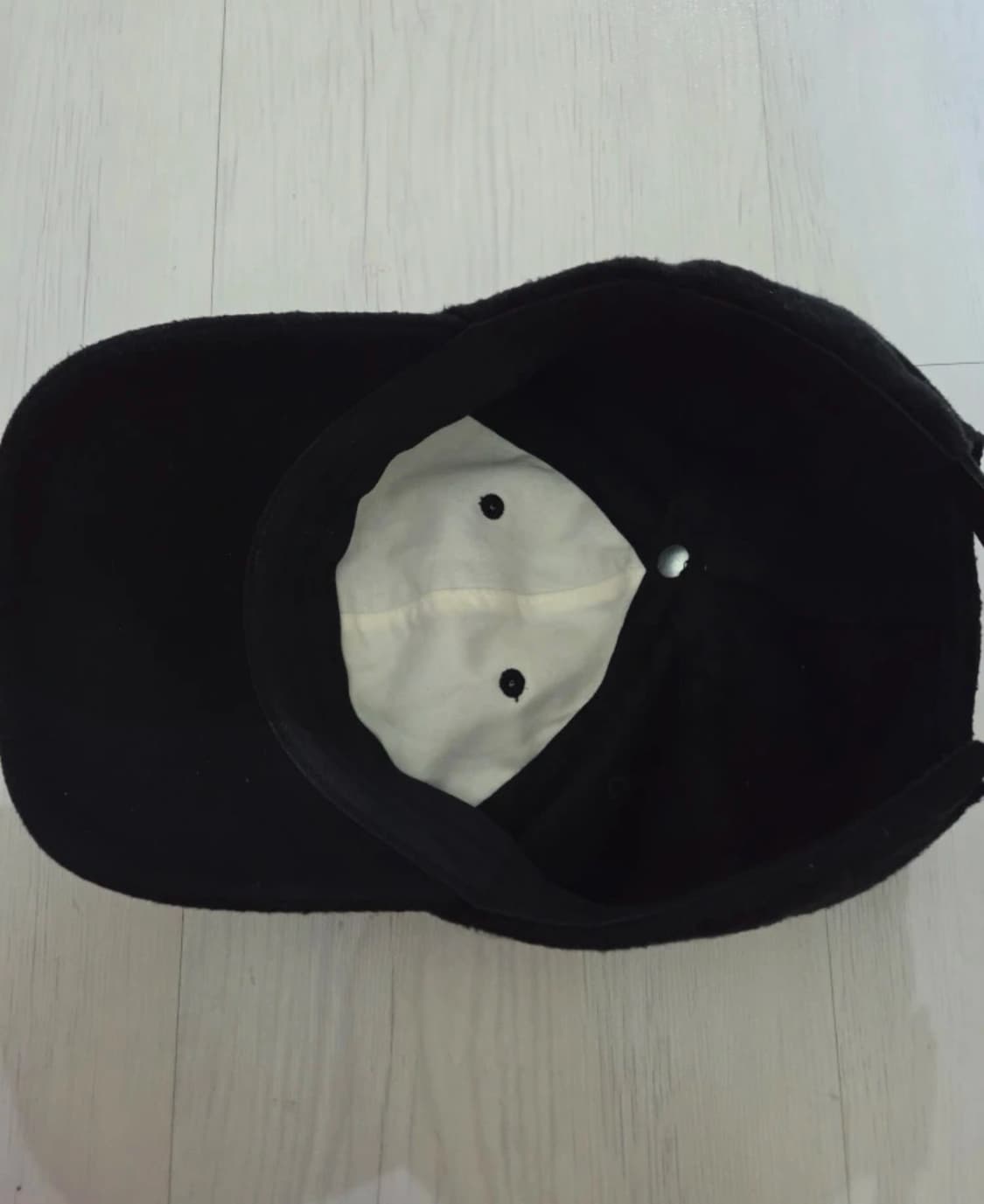 슈프림 워시드 플란넬 6-패널 캡 블랙 - 23FW 상품이미지3