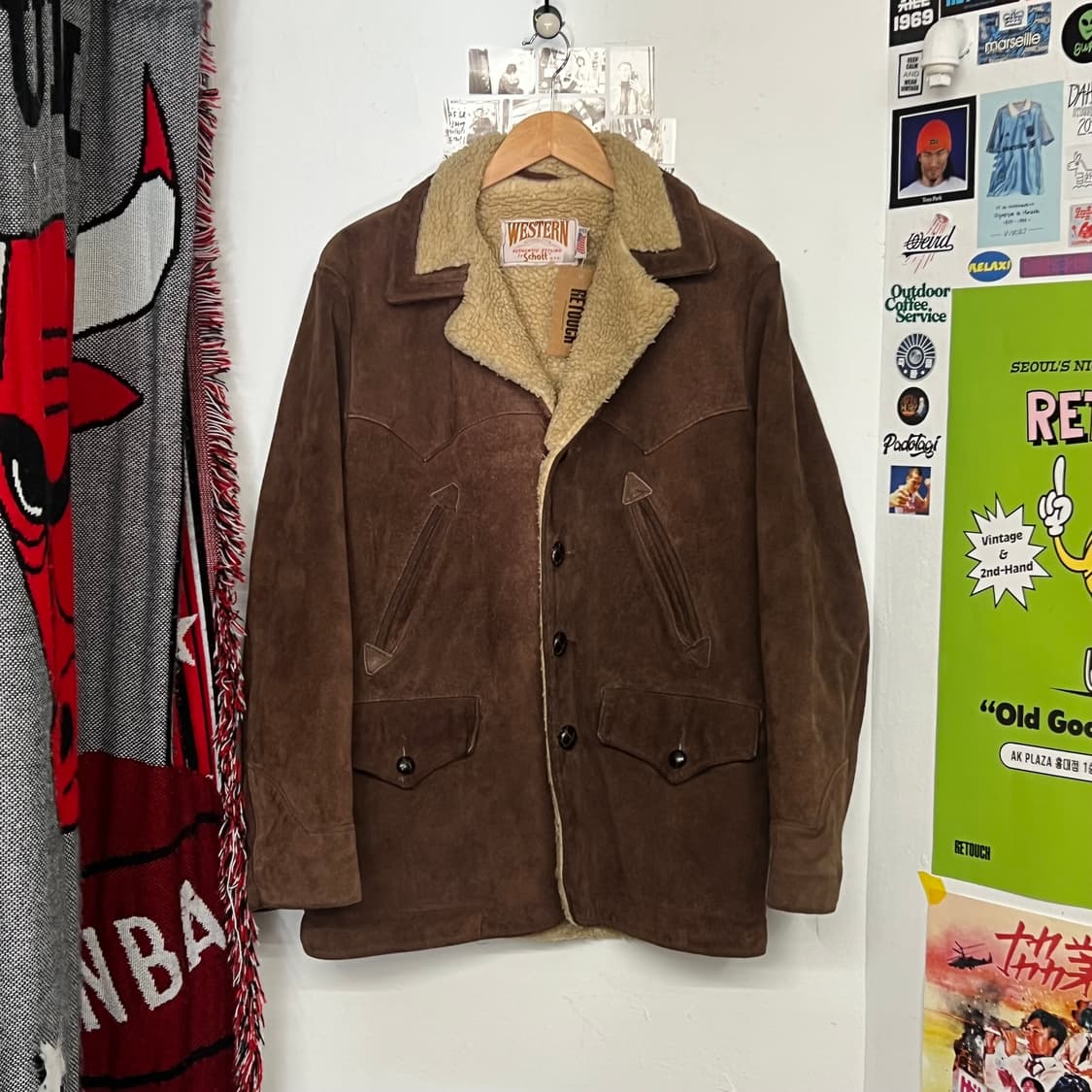 쇼트 NYC 웨스턴 스웨이드 쉐르파 자켓 상품이미지1