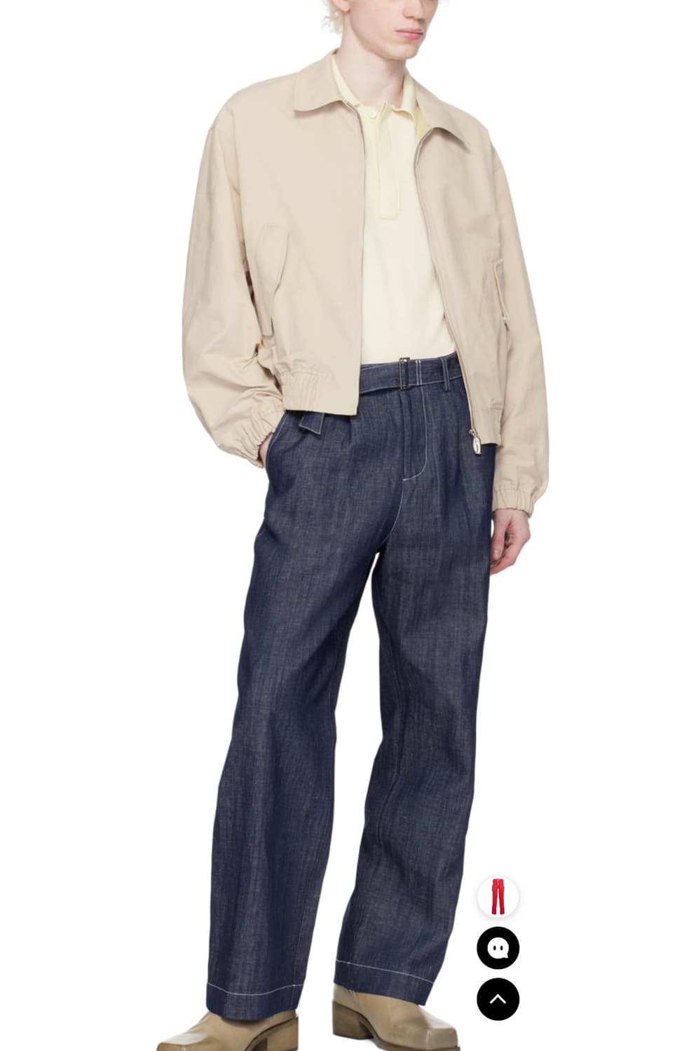 (미사용) 비이커 르917 세미크롭 오버핏 봄버 자켓 105 상품이미지3