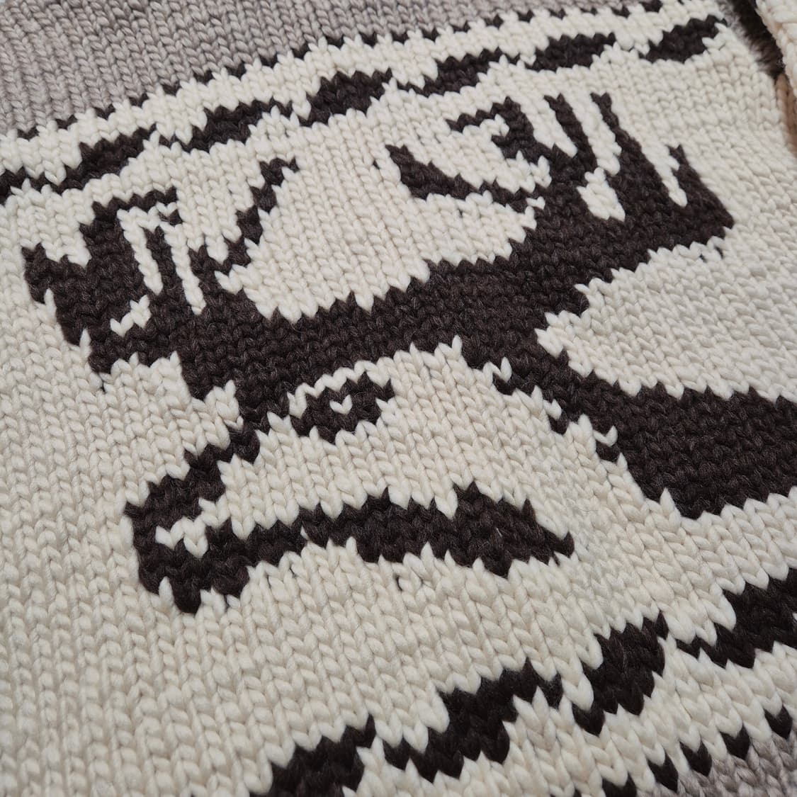 Kisitau 사슴 패턴 캐나다 코위찬 남성 XL 상품이미지2