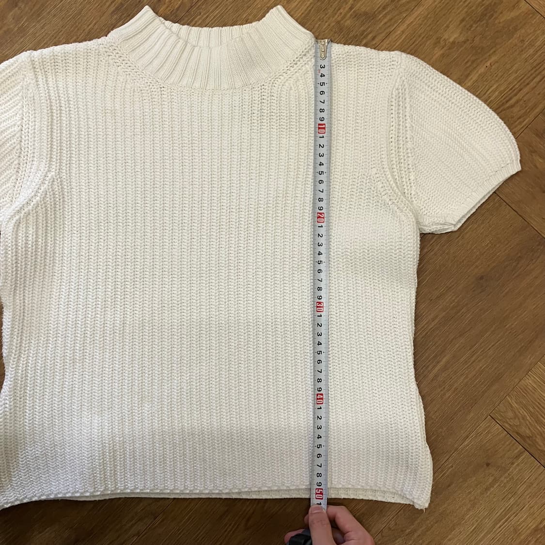 N246 에디바우어 니트 반팔 빈티지 상품이미지5