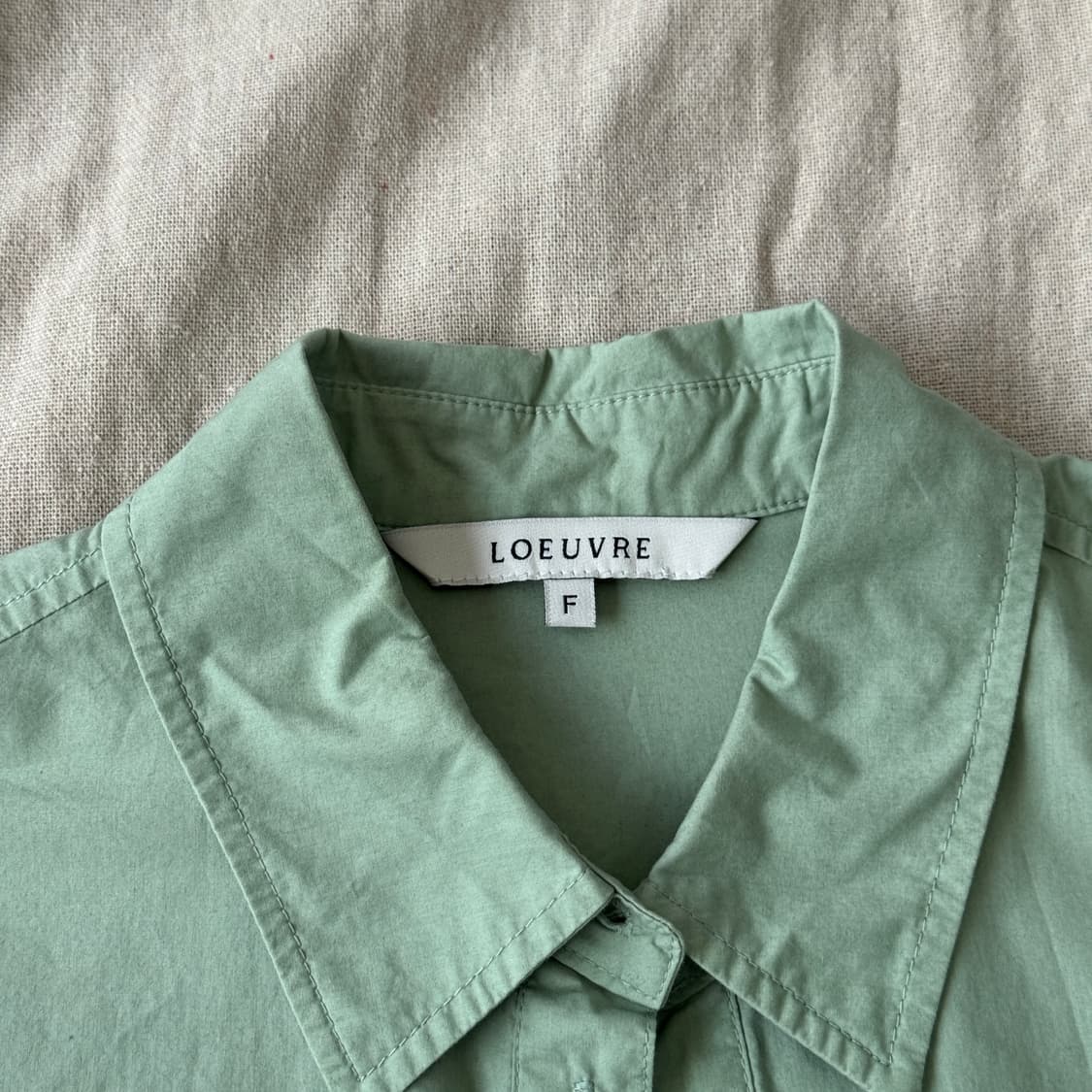 루에브르 민트 블라우스 셔츠 F 상품이미지4