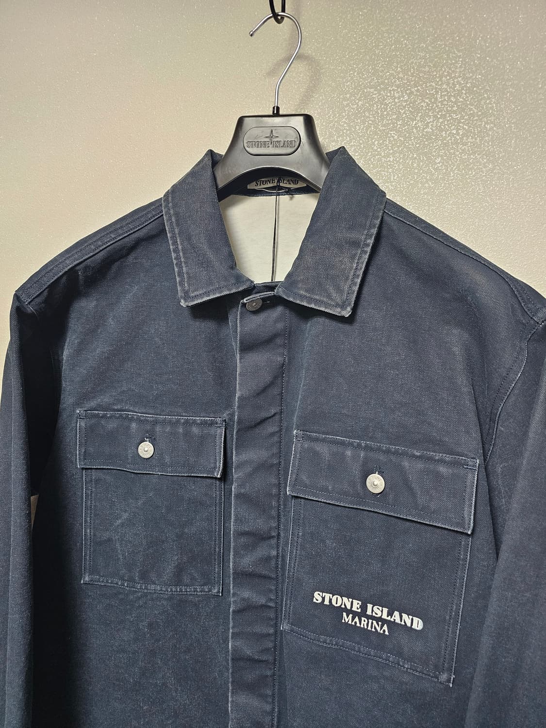 스톤아일랜드 마리나 플레이티드 컨시스턴트 코튼 캔버스 오버셔츠(새 상품) 상품이미지6