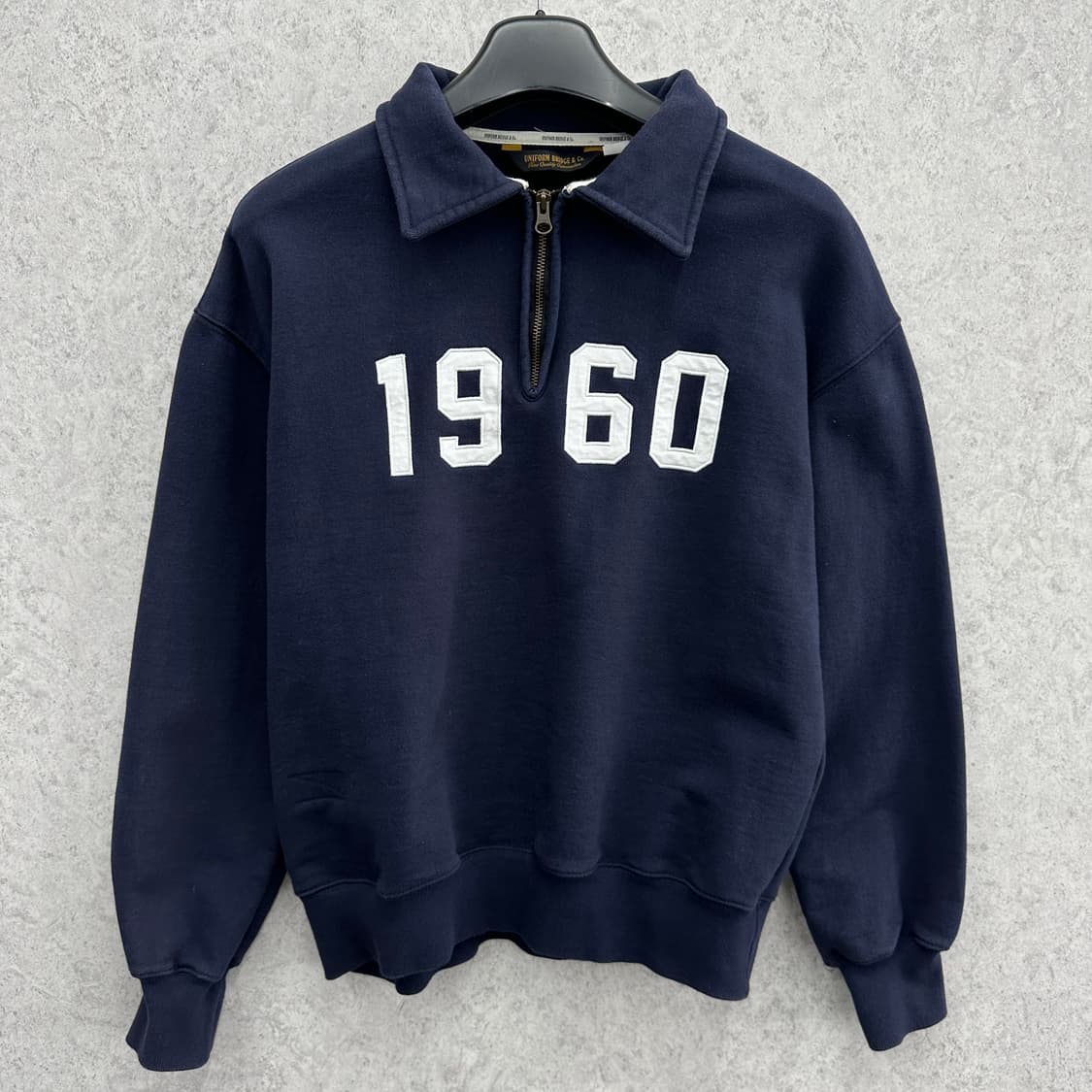 100 유니폼 브릿지 여자 루즈핏 반집업 카라 맨투맨 상품이미지1