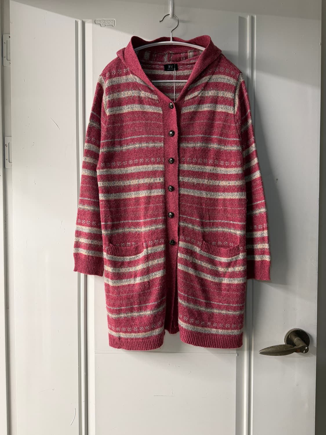 일본빈티지 모리 핑크 롱가디건 상품이미지5