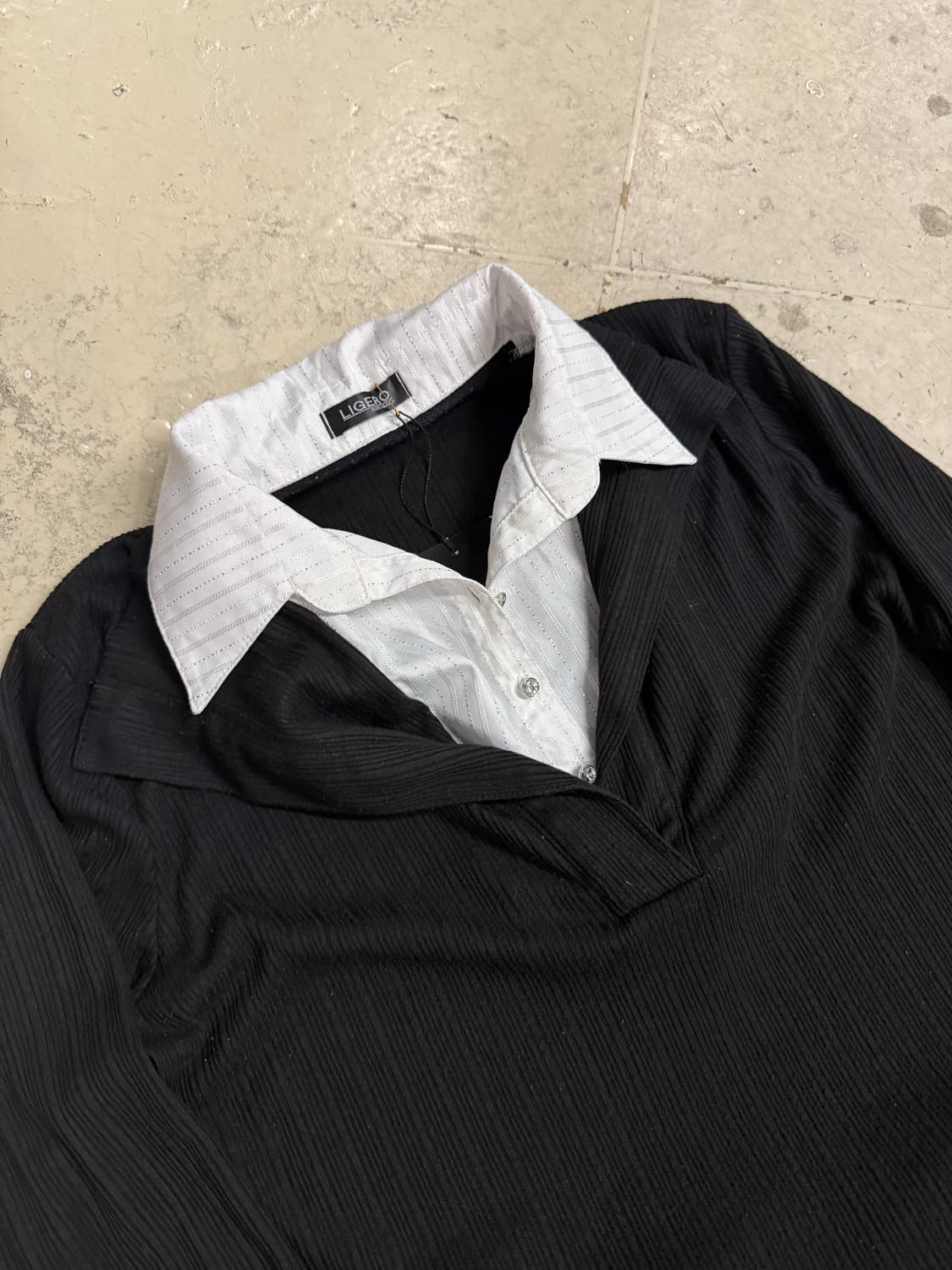shirt layered detail long sleeve 상품이미지5
