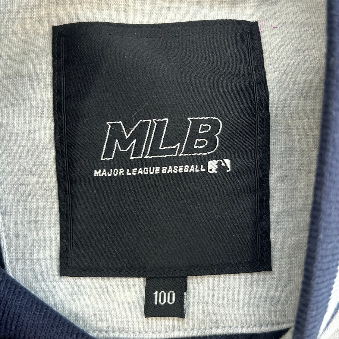 MLB 엠엘비 양키스 네이비 그레이 배색 야구점퍼 상품이미지5