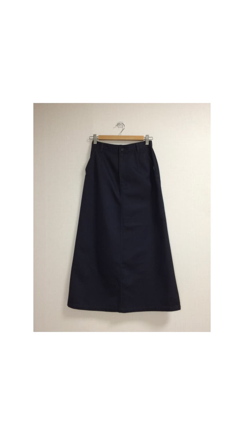 빈티지 네이비 롱 스커트 상품이미지1