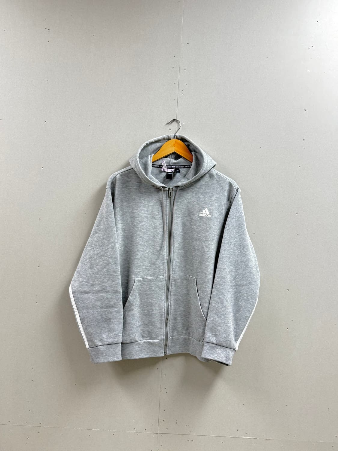 남성 95-100 / 아디다스 삼선 후드집업 그레이 상품이미지1